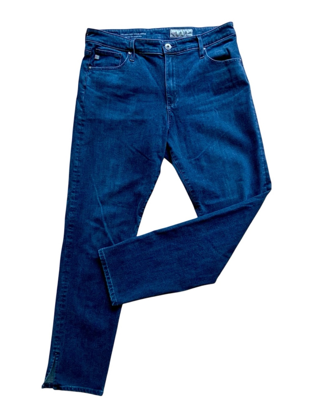 AG x Anthropologie The High-Rise Stevie Ankle Jeans Dark Wash 32R